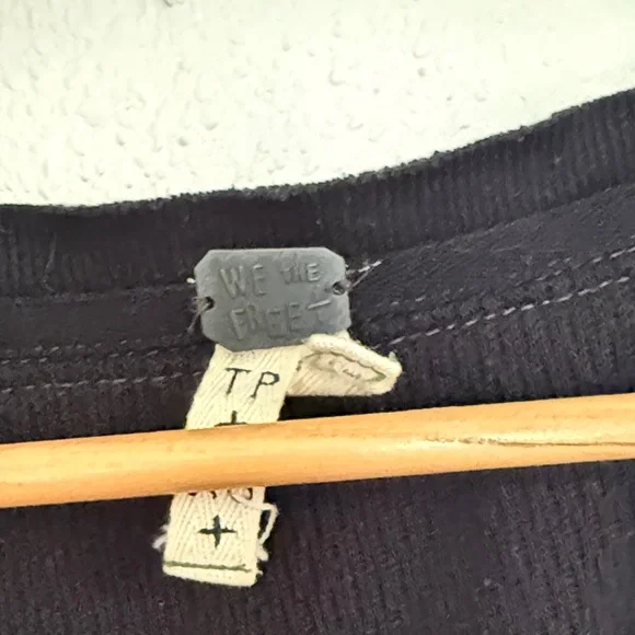 FP Movement by Free People Black Long Sleeve Top with Multicolor Trim - Picture 4 of 4